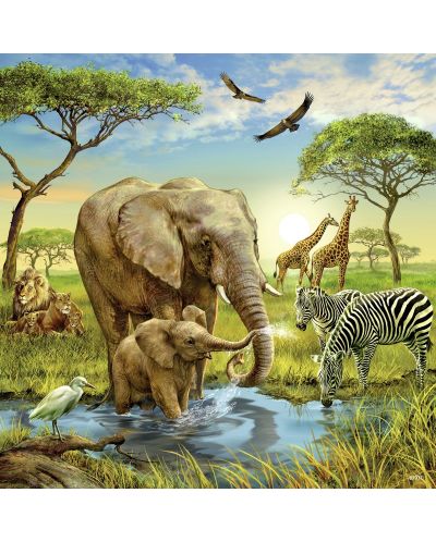 Puzzle Ravensburger 3 x 49 piese - Regatul animalelor - 4