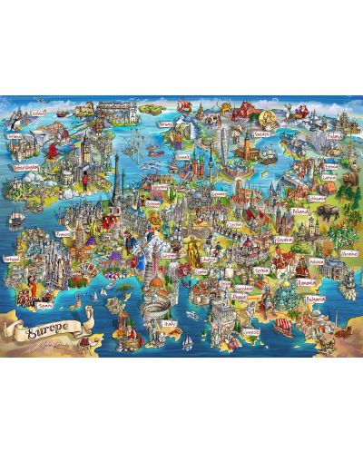 Gibsons 1000 Piece Puzzle - Explorând Europa - 2