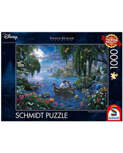 Puzzle Schmidt din 1000 de piese - Mica Sirenă și Prințul Eric - 1