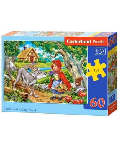 Castorland Puzzle de 60 de piese - Scufita Rosie - Micuta Scufita Rosie - 1