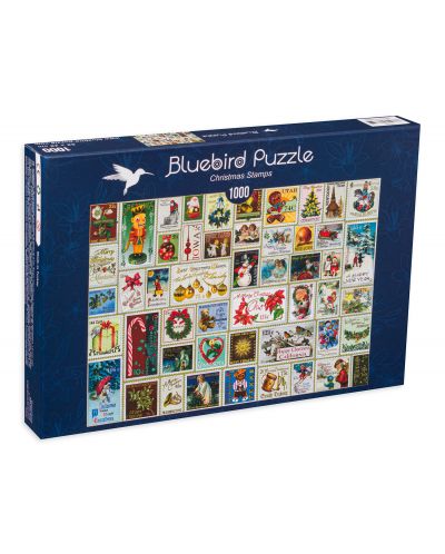 Puzzle Bluebird de 1000 piese - Christmas Stamps - 1