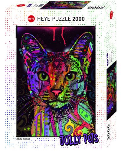 Puzzle Heye de 2000 piese - Pisica, Deean Rosso - 1