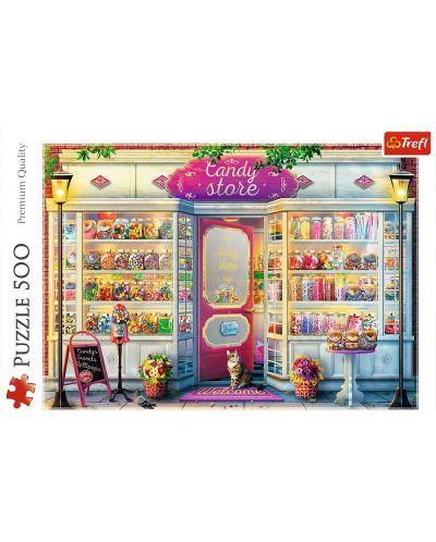 Puzzle Trefl de 500 piese - Candy store - 1