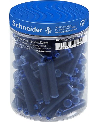 Penițe de stilou Schneider - 100 buc, albastru - 1