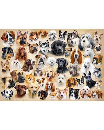 Puzzle Castorland de 1500 piese - Colaj cu câini - 2