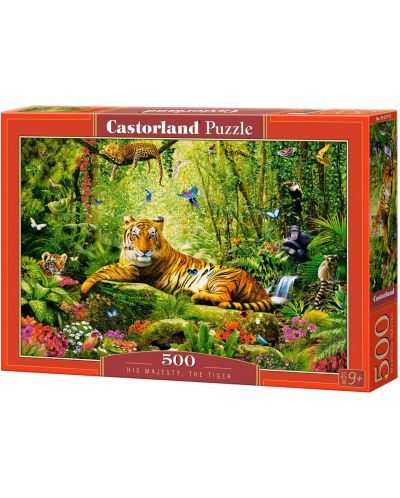 Puzzle Castorland Castorland 500 de piese - Majestatea Sa - Tigrul  - 1