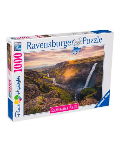 Puzzle Ravensburger de 1000 piese - Cascada Haifos, Islanda - 1