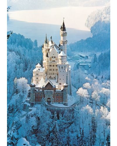 Puzzle Ravensburger de 1500 piese - Castelul Neuschwanstein iarna - 2