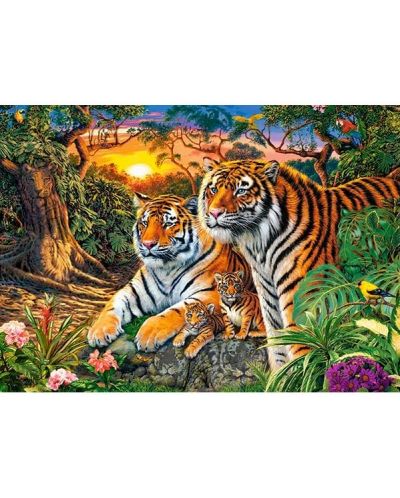 Puzzle Castorland din 180 de piese - O familie de tigri - 2