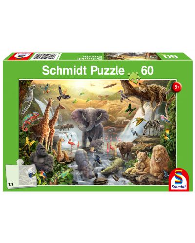 Puzzle Schmidt de 60 de piese - Animale din Africa - 1