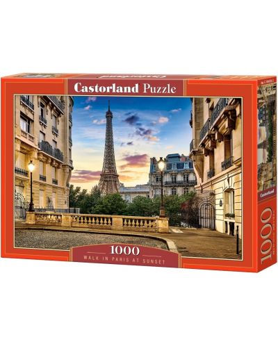 Puzzle Castorland din 1000 de piese - Plimbare în Paris la apus - 1