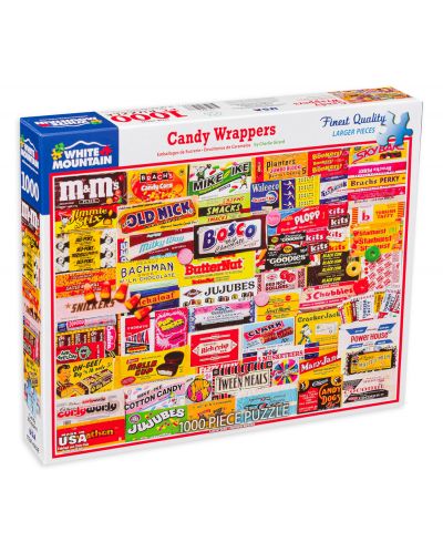Puzzle White Mountain de 1000 piese - Candy Wrappers - 1