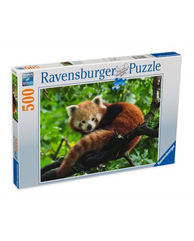 Puzzle Ravensburger din 500 de piese - Pandă roșie dulce - 1