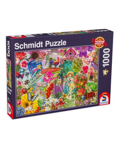 Puzzle Schmidt din 1000 de piese - Grădină - 1