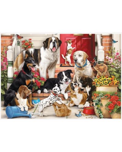 Puzzle Trefl de 1000 de piese - Câini în fața ușii - 2