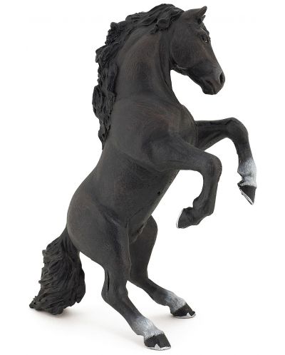 Figurina Papo Horses, foals and ponies – Cal negru in pozitie verticala - 1