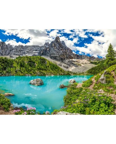 Puzzle Castorland din 2000 piese - Lacul Sorapis, Alpi, Italia