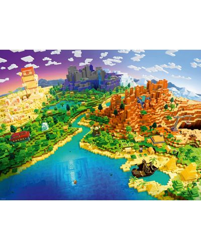 Puzzle Ravensburger de 1500 de piese - World of Maincraft - 2