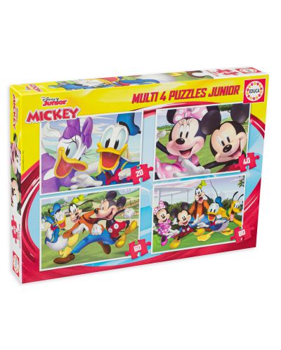 Puzzle Educa 4 in 1 - Mickey si prietenii - 1