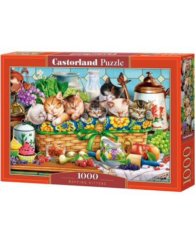 Puzzle Castorland din 1000 de piese - Pisicuțe adormite - 1