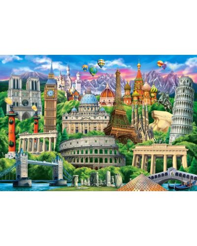 Puzzle Castorland din 1000 de piese - Atracții populare - 2