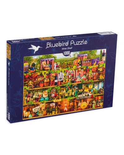 Puzzle Bluebird de 1000 piese - Wine Shelf, Aimee Stewart - 1