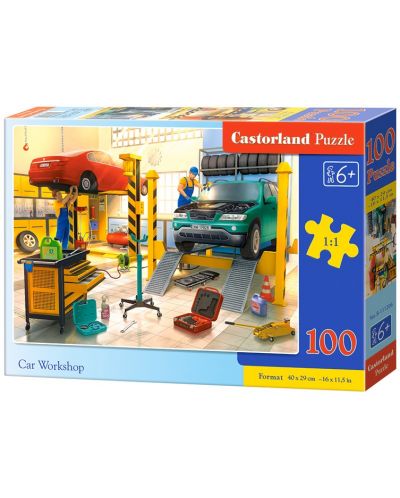 Castorland 100 piese puzzle - Dealer auto - 1
