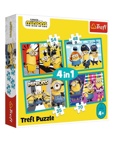 Puzzle Trefl 4 in 1 - Minionii - 1