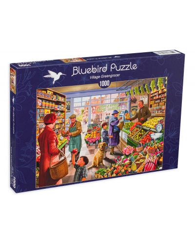 Puzzle Bluebird de 1000 piese - Village Greengrocer - 1