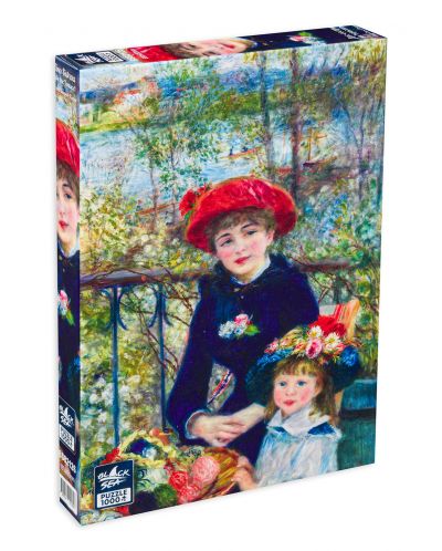 Puzzle Black Sea Lite de 1000 piese - Doua surori pe terasa, Pierre-Auguste Renoir - 1