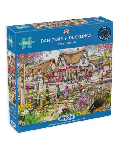 Puzzle Gibsons de 1000 piese - Daffodils & Ducklings - 1