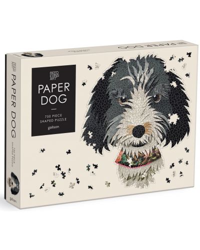 Puzzle Galison din 750 de piese - Câine de hârtie - 1