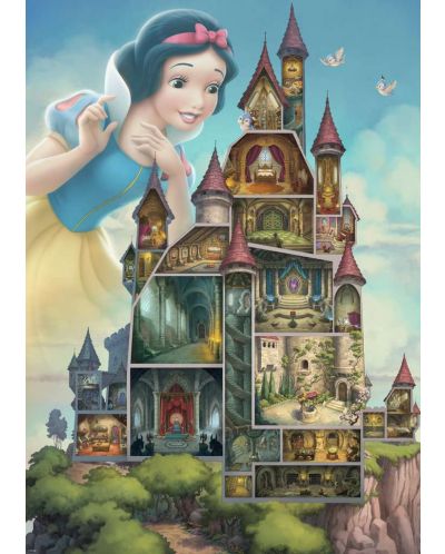 Puzzle Ravensburger cu 1000 de piese - Disney Princess: Alba ca Zapada - 2
