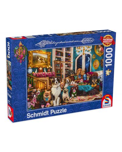 Puzzle Schmidt din 1000 de piese - Animale în bibliotecă - 1