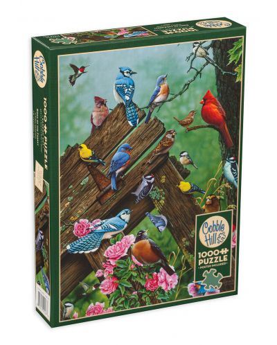 Puzzle Cobble Hill din 1000 piese - Păsări de pădure  - 1