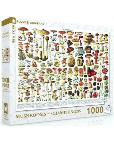 Puzzle New York Puzzle de 1000 piese - Mushrooms Champignons - 1