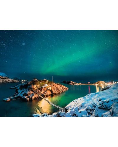 Puzzle Ravensburger din  500 piese - Aurora boreală în Tromso - 2