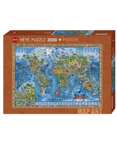 Puzzle Heye din 2000 de piese - Lumea uimitoare - 1
