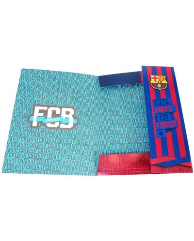 Dosar cu bandă elastică Derform - FC Barcelona, A4 - 2