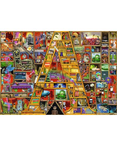 Puzzle Ravensburger de 1000 piese - Alfabet minunat, litera A, Colin Thompson - 2