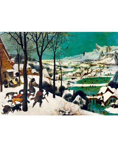 Puzzle Bluebird de 1000 piese - Hunters in the Snow (Winter), 1565 - 2