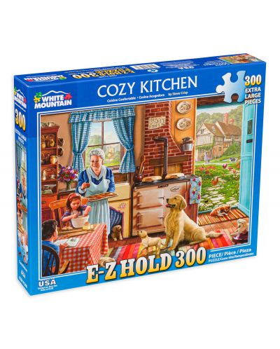 Puzzle White Mountain de 300 XXL piese -Cozy Kitchen - 1
