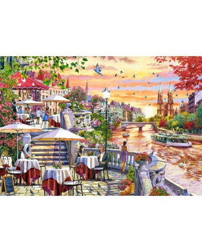 Puzzle Castorland din 1000 de piese - Oraș romantic la apus - 2