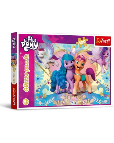 Trefl 100 de piese Puzzle cu sclipici - My Little Pony - 1
