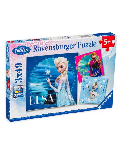 Puzzle Ravensburger 3 in 1 de 49 piese - Regatul de gheata - 1