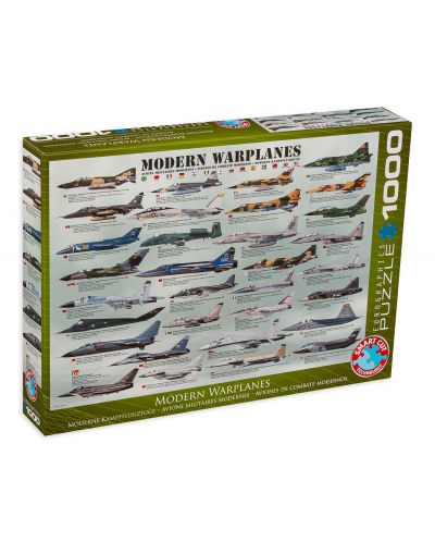 Puzzle Eurographics de 1000 piese – Avioane militare moderne - 1