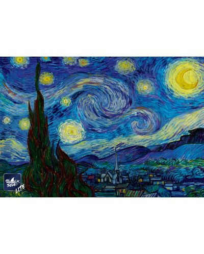 Puzzle Black Sea Lite de 1000 piese - Noapte instelata, Vincent van Gogh - 2