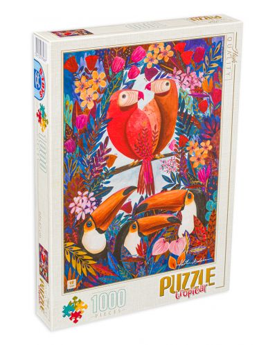 Puzzle D-Toys de 1000 piese – Tucani si papagali, Andrea Kürti - 1