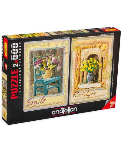 Puzzle Anatolian din 2 x 500 piese - Smile and Real Love - 1