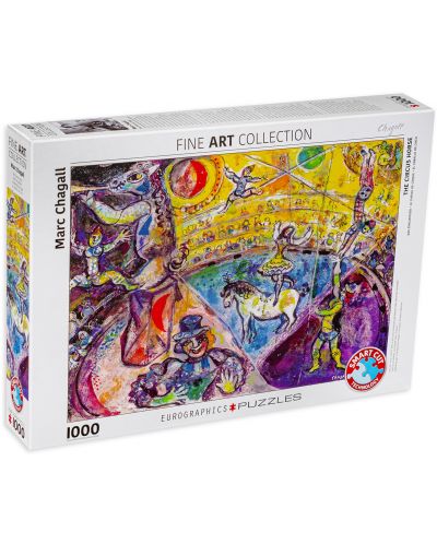 Puzzle Eurographics de 1000 piese – La circ, Mark Chagall - 1